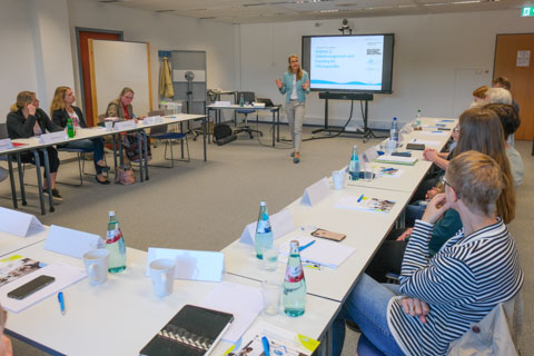 Foto einer Gruppe in einer Lehrsituation. Foto einer Gruppe in einer Lehrsituation.